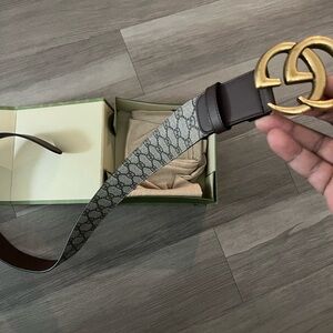 Gucci Brown and Gold Women's Belt